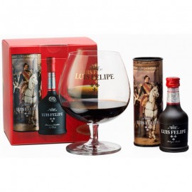 Brandy Luis Felipe Solera Gran Reserva, coffret (bouteille 4 cl + coupe brandy)