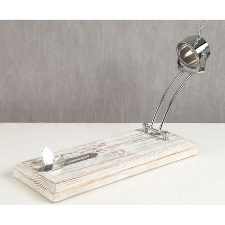 Jamonero plegable blanco