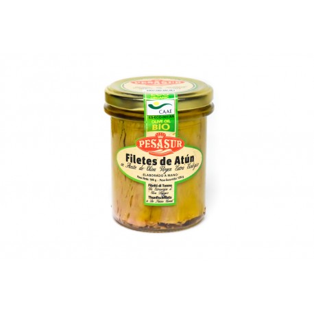 Filetes de atún ecológico en AOVE
