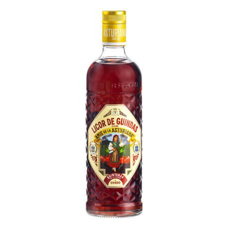 Licor de guindas con Anís la Asturiana