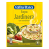 Soupe jardinière avec des pâtes / Sopa jardinera con conchitas