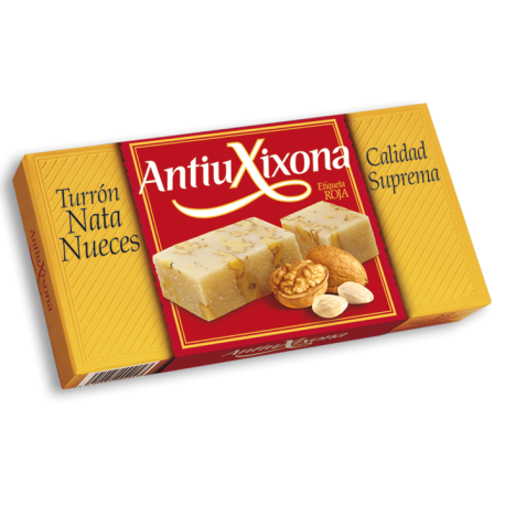 Turrón nata nueces