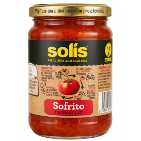 Tomate frito Solís sofrito con cebolla y ajo